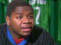 Byron Leftwich first rants about how close to a loss they were..pretty intense. In the next Game against Acron he leads Marshall down the field on a broken leg. This is a segment from the documentary about Marshall Football in the 2002 Championship season. The iconic shot of Leftwich being carried down the field during the game is commented on, a few days after the game.