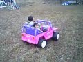 in the barbie jeep