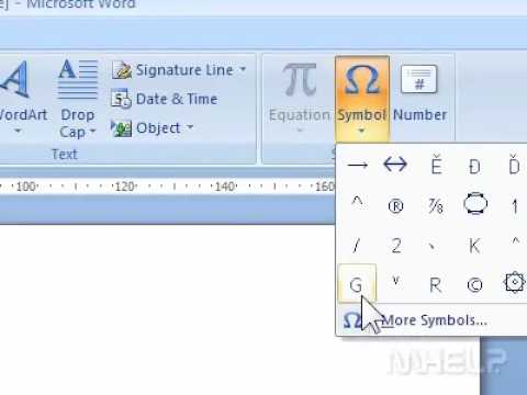 how to get more symbols in word