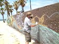 Toxic Fumes from Spray Cans Graffiti Wall Venice Beach Ca