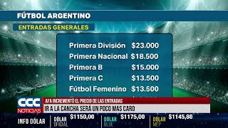 AFA INCREMENTÓ EL PRECIO DE LAS ENTRADAS