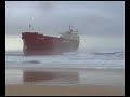Coal Bulk Carrier runs ashore at Nobbys Beach in Newcastle