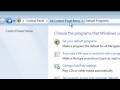 Setting Default Programs in Windows 7