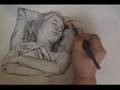 Watch a drawing as it happens. Two women in bed.