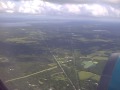 I held the video camera up to the window in the plane and recorded the first five mins of the flight