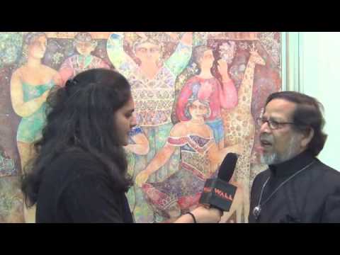 Manu Parekh and Sakti Burman at Art Alive Gallery Booth, India Art Fair
