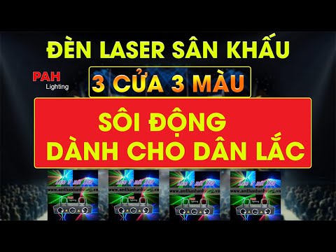 Đèn Laze 3 mắt 3 màu RGB quét tia cực rộng cho Beer club, Cà phê DJ