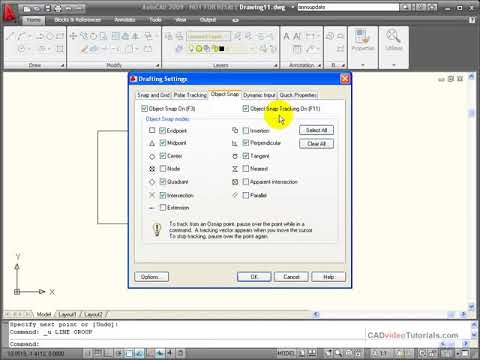 how to snap point in autocad