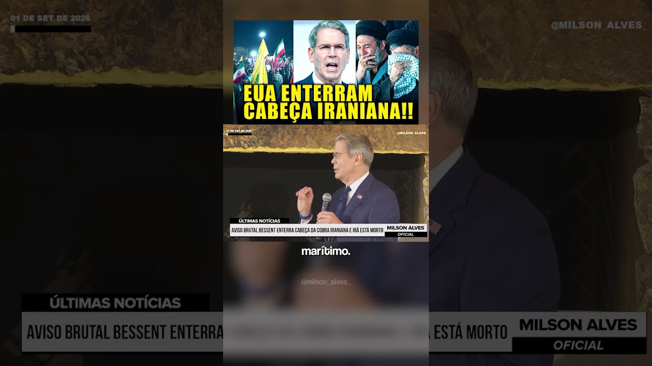 AVISO BRUTAL Bessent ENTERRA cabeça da cobra iraniana e Irã ESTÁ MORTO