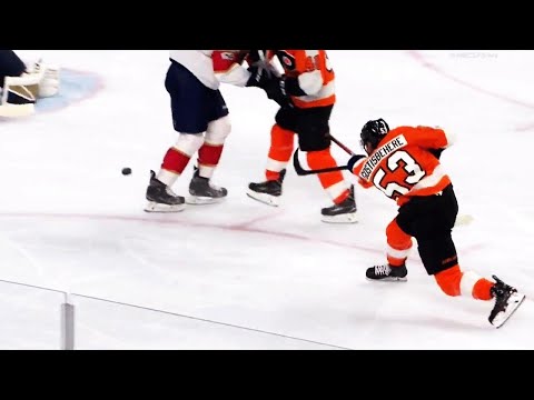 Video: Gostisbehere nets his first of the year thanks to Simmonds’ pass