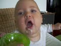 I swear, I will catch that fly in my soup! - cute baby!
