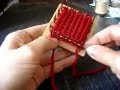 Weaving on a 2 inch hand loom