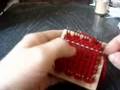 Weaving on a 2 inch hand loom