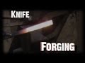 Hand Forging a custom Mid sized Drop Point Early stages ML Knives