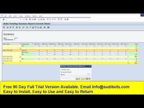 SAP Audit Checklist-SAP User and Role Trending