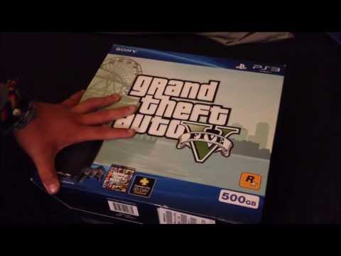 Sony Playstation 3 Grand Theft Auto V 500 GB Bundle Unboxing