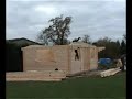 Timelapse of a log cabin being built