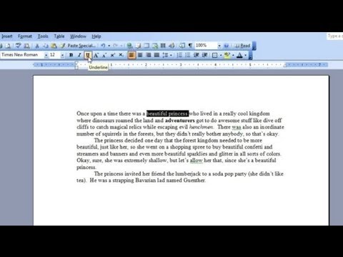 MICROSOFT - Subscribe Now: http://www.youtube.com/subscription_center?add_user=ehowtech Watch More: http://www.youtube.com/ehowtech There are two types of underlines on ...