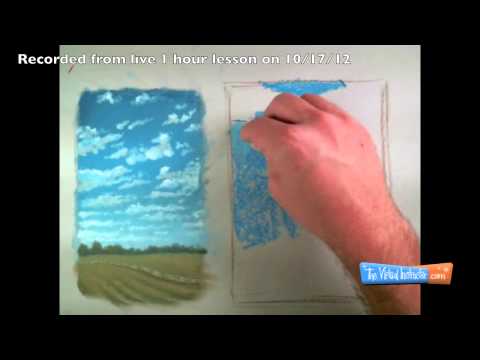 pastels - Visit http://thevirtualinstructor.com/members to start learning live. Two approaches to drawing clouds with soft pastels. From live 1 hour lesson recorded on...