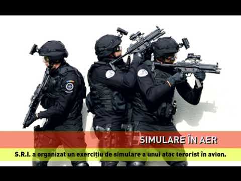 Exercițiu de simulare a unui atac terorist în avion, organizat de S.R.I.