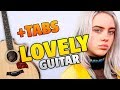 Billie Eilish - Lovely (Fingerstyle Guitar Cover With Tabs And Karaoke Lyrics)