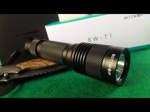 Портативно, тактичного ліхтарика BlitzWolf® BW-Т1 XP-G3 S4 750 Люмен. Распаковка/Огляд/TEST/