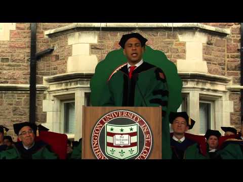 cory booker newark - Mayor Cory Booker speaks to the graduates of Washington University in St. Louis during the 152nd Commencement on the Danforth campus.