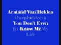 WildSonyDJ - ArmandOnephatdeeva- You Don't Even Know My Life WildSonyDJ - ArmandOnephatdeeva- You Don't Even Know My Life
