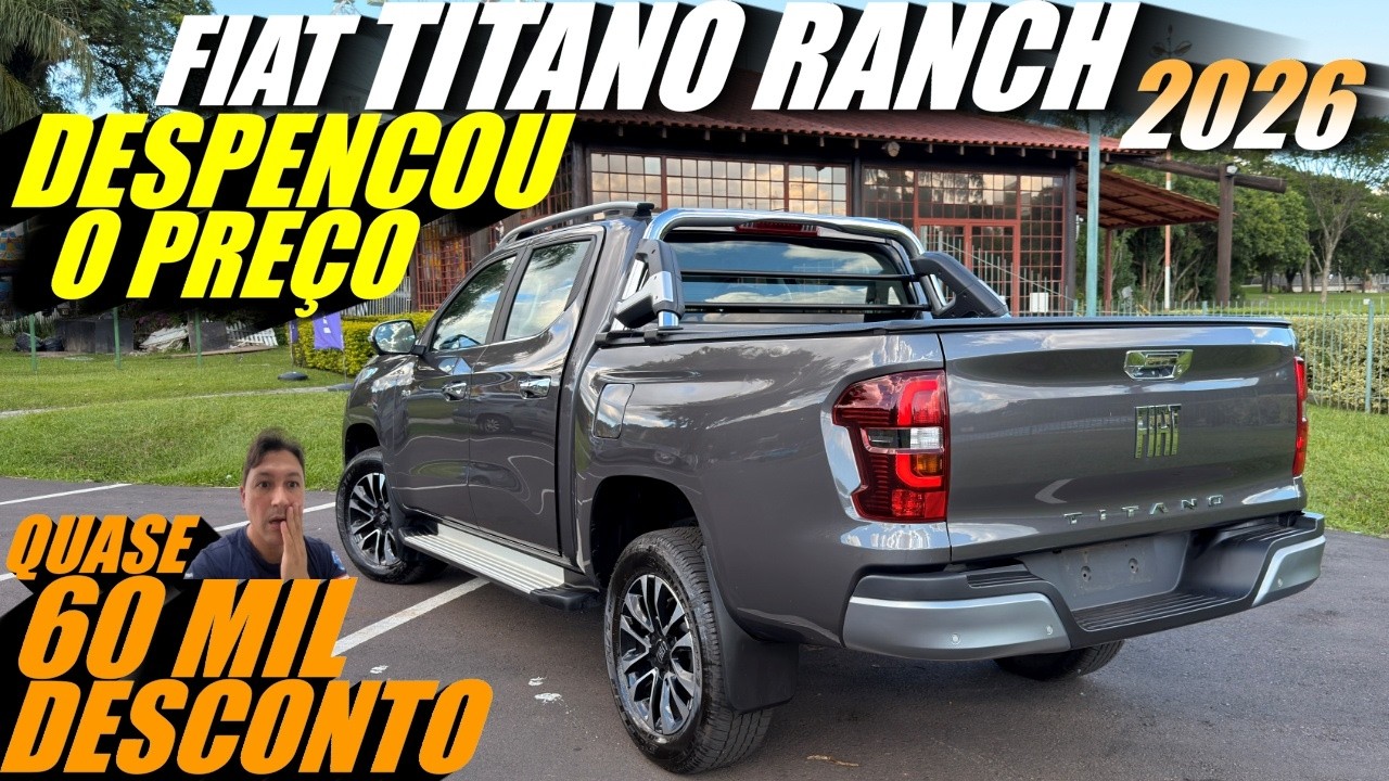 DESPENCOU O PREÇO FIAT TITANO RANCH 2026! Quase 60 MIL REAIS de Desconto! Hora de comprar?