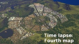 Cities: Skylines. Timelapse of Fourth map.