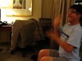 Tommy playing DBZ at Cambridge Hotel