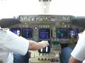 boeing 747 400 cockpit landing