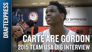 Carte'Are Gordon 2015 Team USA U16 Interview - DraftExpress