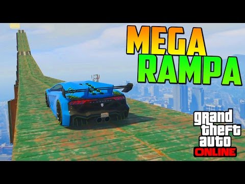 MEGA RAMPA ALUCINANTE!!! - Gameplay GTA 5 Online Funny Moments (Carrera GTA V PS4)