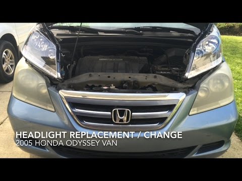 Headlight Replacement / Change Honda Odyssey 2005 How to DIY