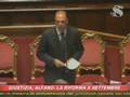 Alfano al Senato invita il Pd ad allontanarsi da IDV e No Cav (estremisti giustizialisti) (22-7-08)