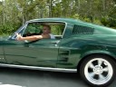 1967 mustang fastback on the road