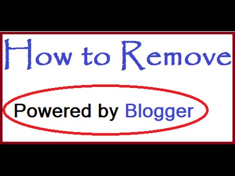 how to remove powered by blogger