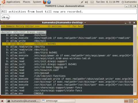 TOMOYO Linux demonstration: Kickstarting on Ubuntu 9.10