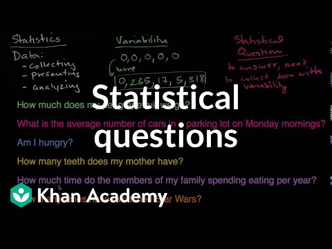 Statistical questions