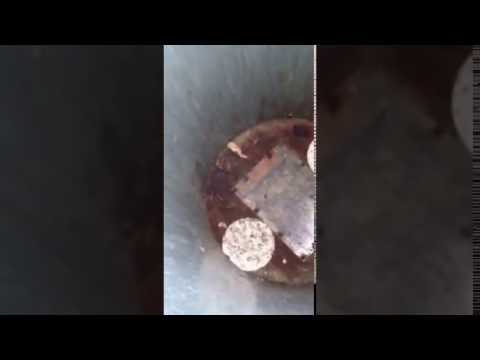 Dzieciak wchodzi do śmietnika