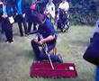 uillean piper playing in cemetery