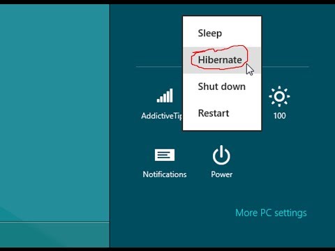 how to turn hibernate off windows 8