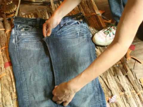 how to turn jeans into a long skirt