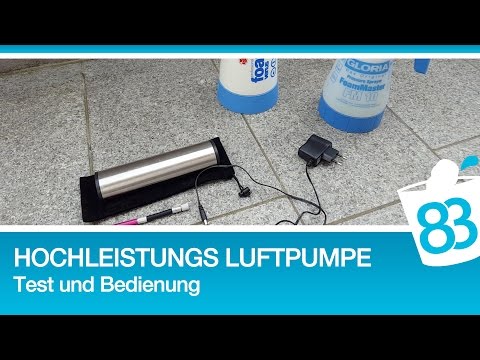 ChiliTec Hochleistungs Luftpumpe mit LiIon Akku Display Druckeinstellung KFZ Adapter Gloria Kwazar