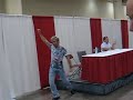 vic mignogna and richard cox had their autograph tables next to each other on sunday at fan expo.  richard decided to throw things at vic, and he picked them at and said 