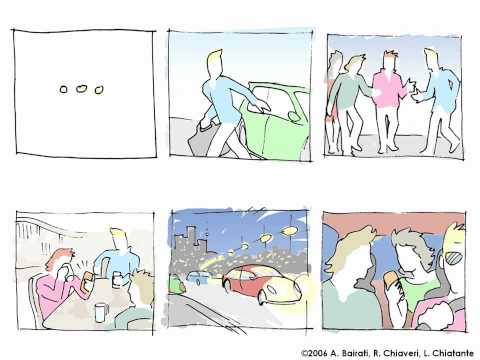 A screenshot of «Design scenario - giugno 2006 - Mobile tra personale e sociale, vita e lavoro» from Roberto Chiaveri's YouTube channel