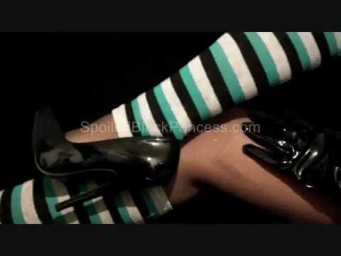 highheels CD TV - Princess Simone playing around in her sexy latex high heels and socks foot fetish.