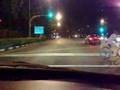 Hougang Ave2 & 8, Red Mz3 nearly knock cyclist