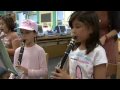 clover avenue elementary school orchestra rehearses in november 2007.  nancy marfisi, music instructor; larry newman, music director